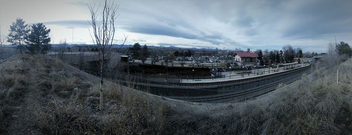 Panoramic view of buildings against sky