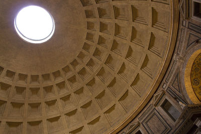 Low angle view of ceiling of building