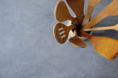 High angle view of pumpkin on table