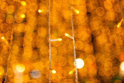 Defocused image of illuminated lights