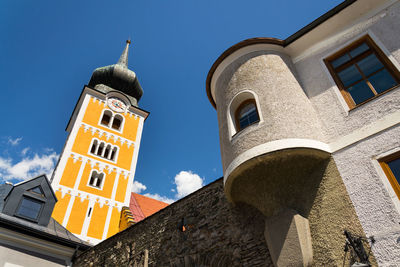 Low angle view of building against sky