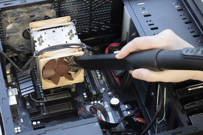 Man working on machine