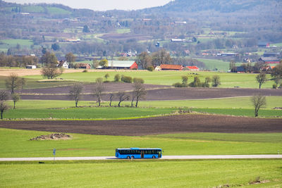 Scenic view of agricultural landscape