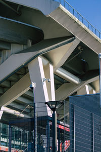 Low angle view of modern building against sky