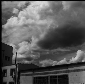 Low angle view of buildings against sky