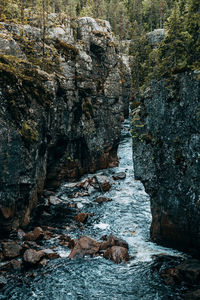 Rock formations in water