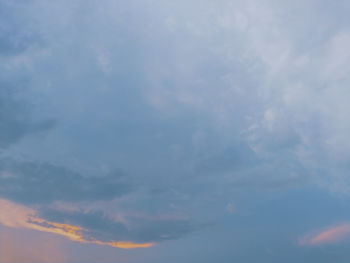 Low angle view of sky during sunset