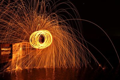 Light painting at night