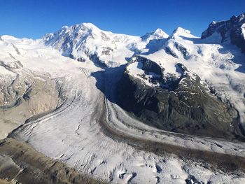 Scenic view of snowcapped mountains