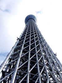 Low angle view of tower against sky