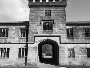 Exterior of old building against sky