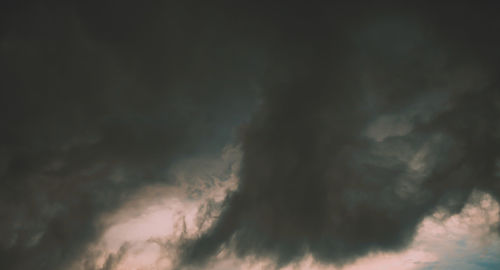 Low angle view of storm clouds in sky