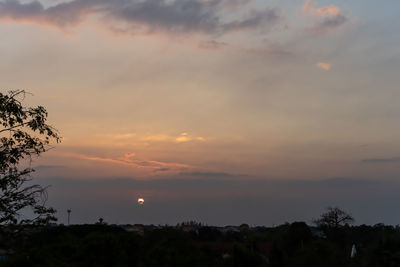 Scenic view of silhouette landscape against sky during sunset