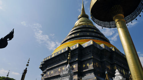 Low angle view of buildings against sky