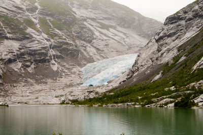 Scenic view of lake against mountain