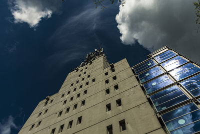 Low angle view of buildings against sky