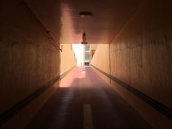 Empty illuminated tunnel