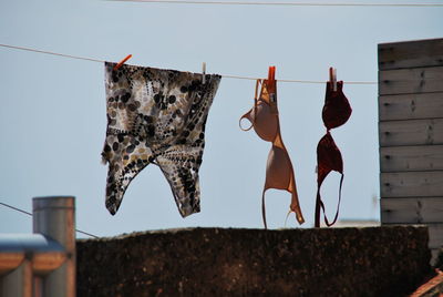 Clothes hanging in the sun