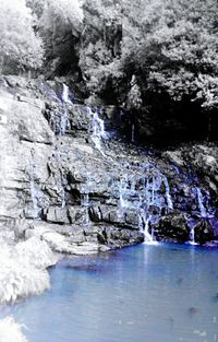 Rock formations in river