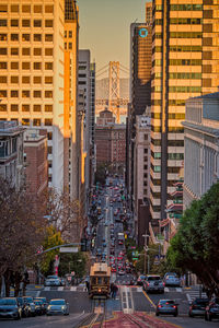 Road amidst buildings in city