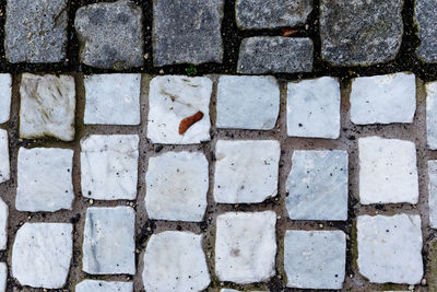 Full frame shot of cobblestone street