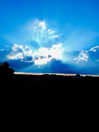 Silhouette of landscape at sunset