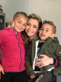 Portrait of happy friends smiling