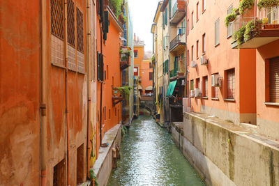 Canal amidst buildings in city