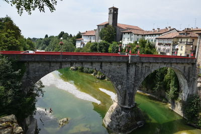 Bridge over canal in city