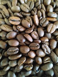 Full frame shot of roasted coffee beans