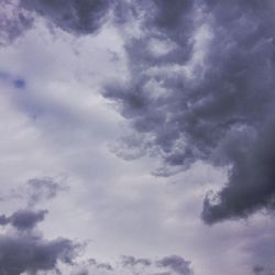 Low angle view of cloudy sky