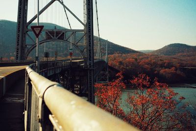Bridge over river against sky