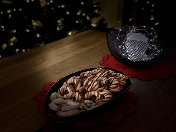 Close-up of cake on table