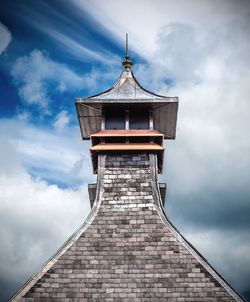 Low angle view of traditional building against sky