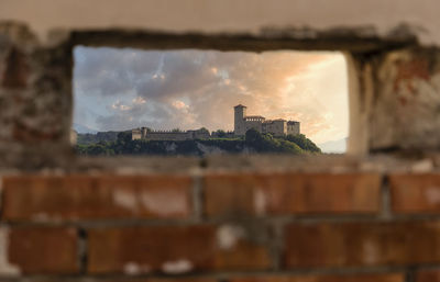 View of old building in city