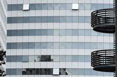 Low angle view of modern building in city