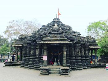 Tourists in temple