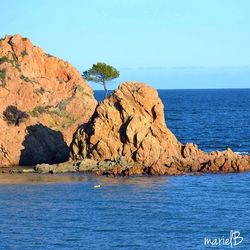 Rock formations in sea