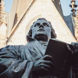 Low angle view of statue