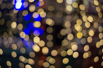 Defocused image of illuminated lights