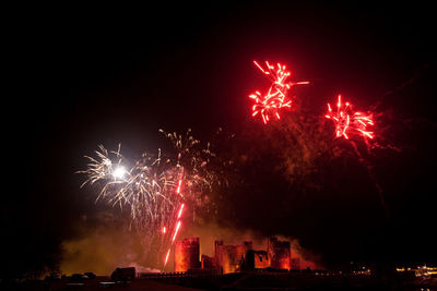 Low angle view of firework display