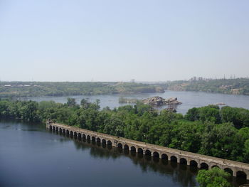 Scenic view of river against clear sky