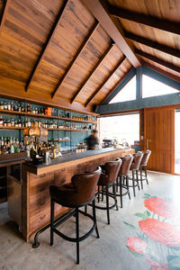 Chairs and tables in restaurant