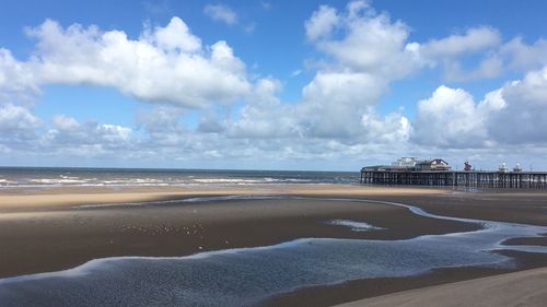 Panoramic view of beach against sky