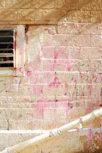 Pink brick wall