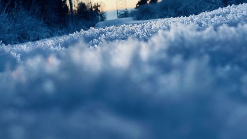 Scenic view of snow covered field