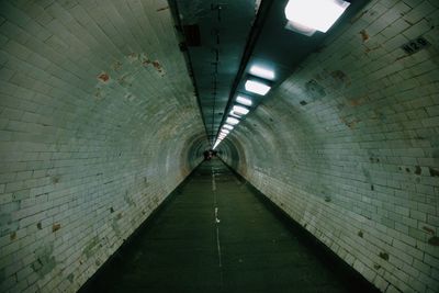 View of empty subway tunnel