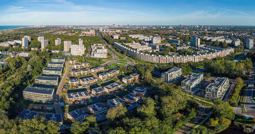 Aerial photo overviewing the finest of ockenburg and zuiderduinen projects in the hague.