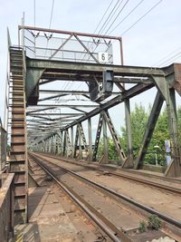 Railroad tracks against sky