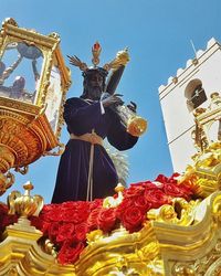 Low angle view of statue